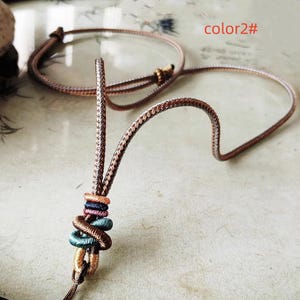 Braided Necklace Cord: Adjustable Length Handmade Rope (45-65cm, 2.5mm) For Handmade Supplies (XL08)