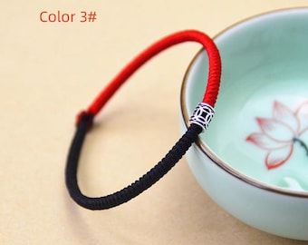 Handmade Braided Red Cord Bracelet: Lucky Protection Jewelry (SS016)