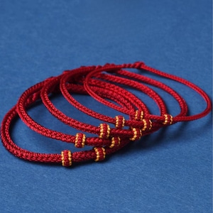 Red Handmade Braided bracelet for men and women,red rope bracelet braided rope bracelet, lucky knots bracelet Handmade Supplies(SS013)
