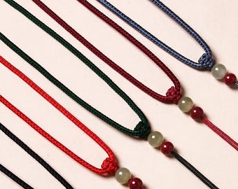 Semi-FinishedHandmade Braided Necklace Cord: Adjustable Length, 5 Colors For Jewelry Making (XL02)