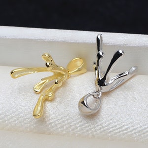 Pendant Blank Sterling Silver Pendant Base ,White Gold Plated Pendant Blanks Blank Setting (DZ029)For Jewelry Making Supplies