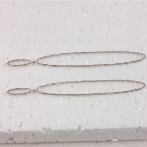 Genuine Certified Diamond Pave Dangle Earrings 18k Solid White Gold Fine Jewelry, Diamond Earrings, Gold Earrings, Mother&#39;s Day Jewelry Gift
