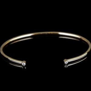 Christmas Gift For Your Mother Diamond Cuff Bangle Bracelet 14k Yellow Gold Fine Jewelry Wedding, Birthday, Christmas Day Gift For Her