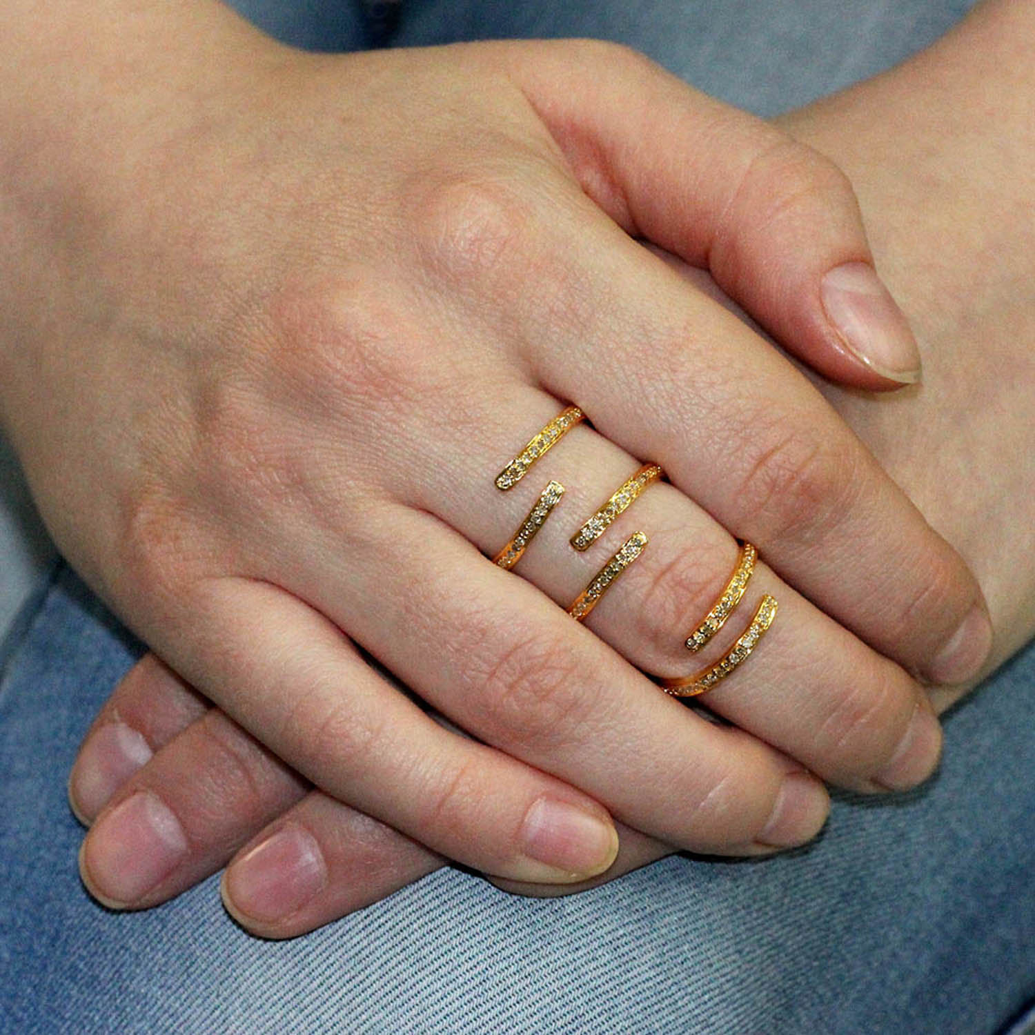 Designer 0.61 Ct Genuine Pave Diamond Full Finger Knuckle Ring Etsy