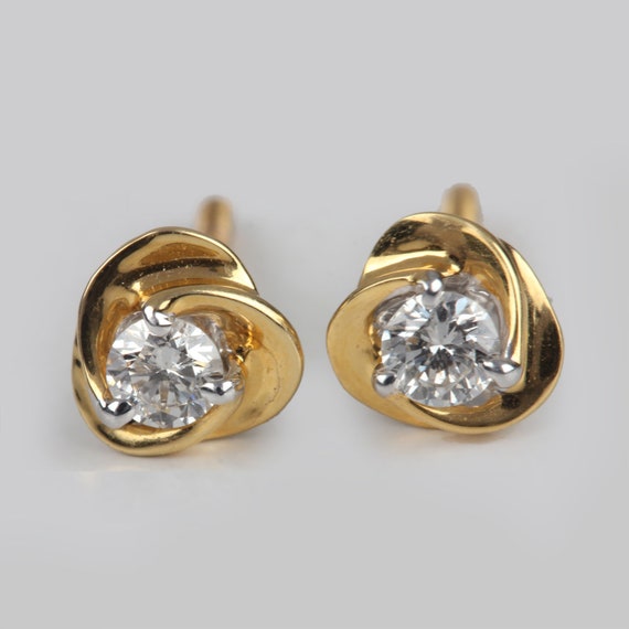 Buy Maiora Diamonds Orion Diamond 14K Gold Stud Earrings - Yellow online