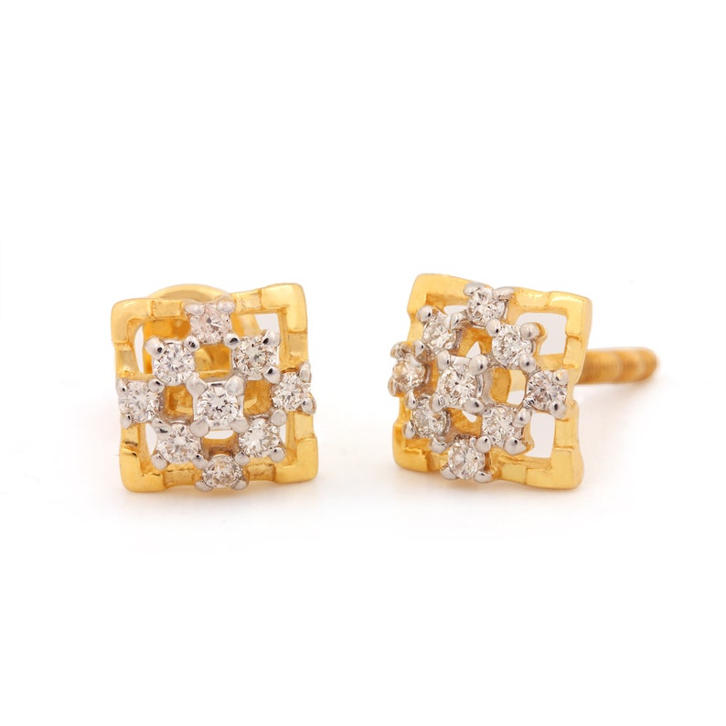 Real 0.23 Ct. Diamond Portland Mall Pave Earrings Designer Sol Attractive Stud Max 58% OFF