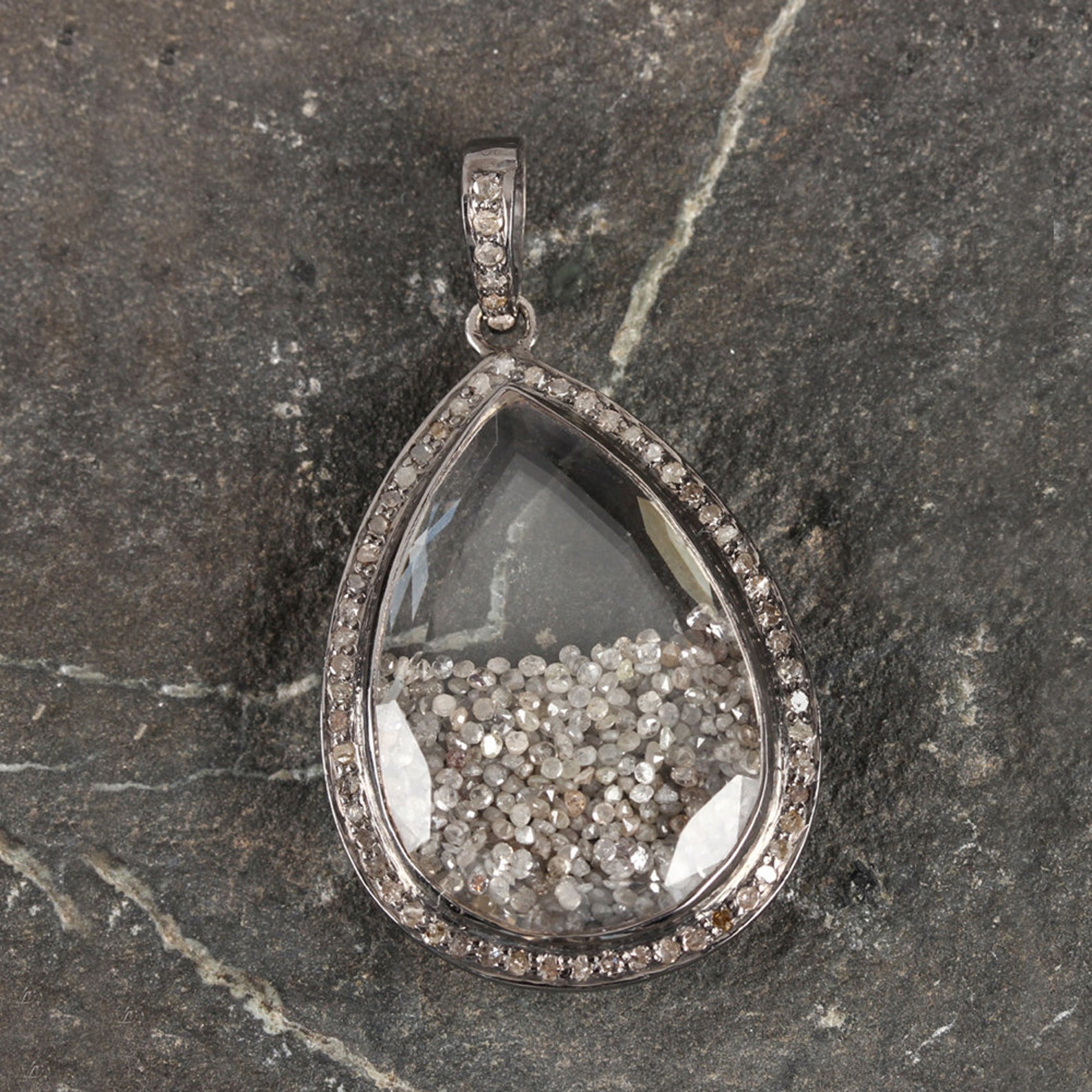 3.58 Ct Loose Diamond Shaker Pendant Crystal Shaker Pendant Etsy