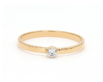 Glimmering 18k Yellow Gold Wedding Exclusive Ring, Diamond Stunning Bridal Eternity Ring, Gift For Love