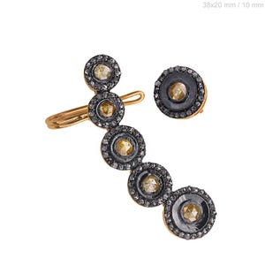Stunning Natural Diamond Earrings, 14k Yellow Gold Stud Earrings For Her, Diamond Unique Earrings For Engagement Valentine