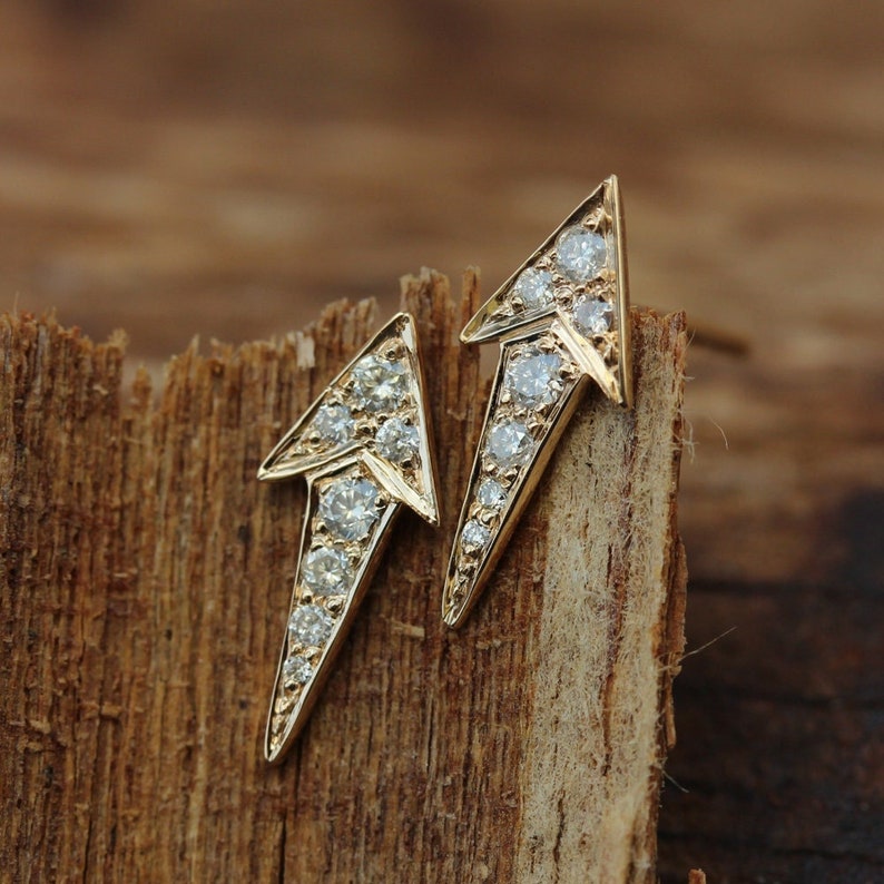Champagne Jewelry, April Birthstone, Natural Diamond, Tiny Stud Earrings, Jewelry For Women, Rose Gold Earrings, Wedding Earrings, Elegant Earrings, Gift For Her, Wedding Jewelry, Diamond Earrings, Partywear Earrings, Elegant Jewelry
