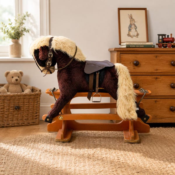 Large Vintage Children’s Merrythought Shire Horse Rocking Horse