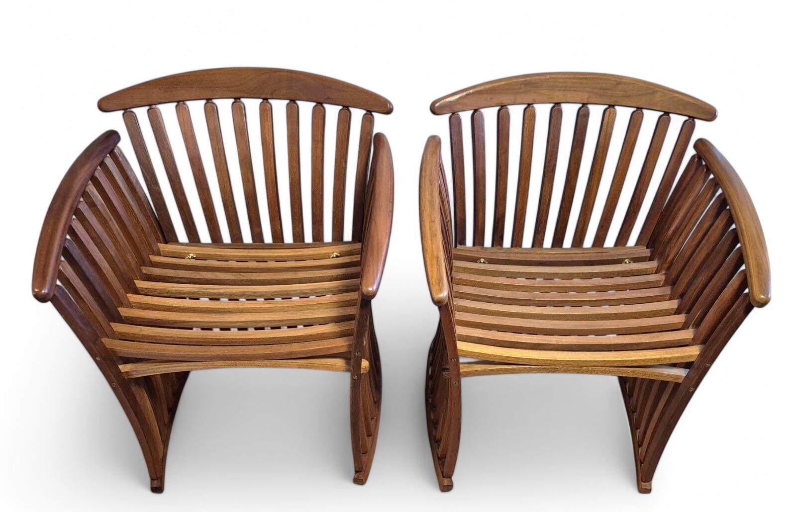 Pair of Canadian Bentwood Steamer Armchairs by Designer