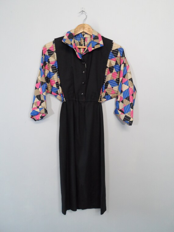80's pinafore dress
