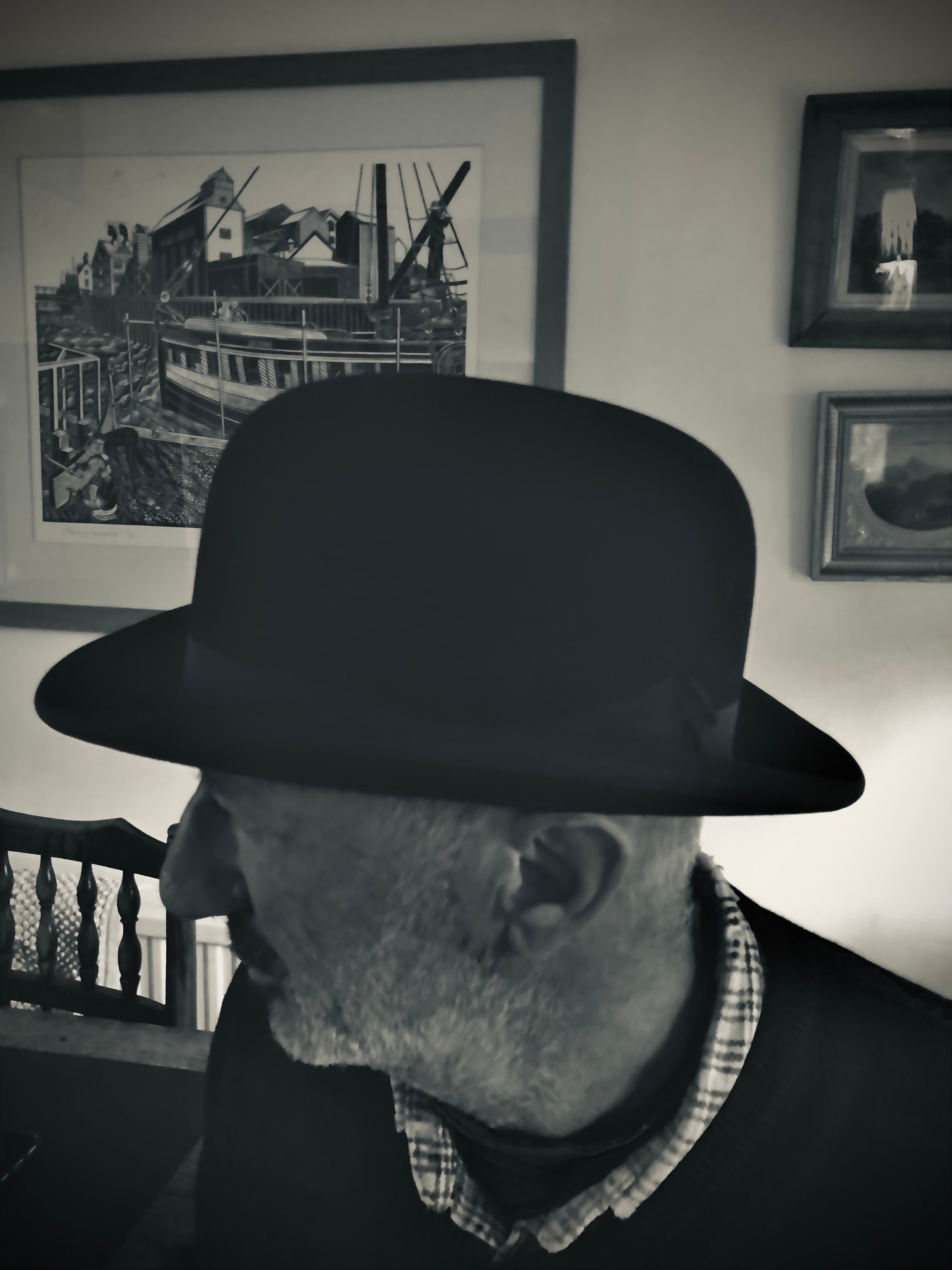 Vintage Black Bowler Hat - Etsy