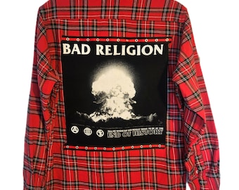 Herren ( kann geschlechtsneutral sein) Punk Rock Flanell - Größe MEDIUM