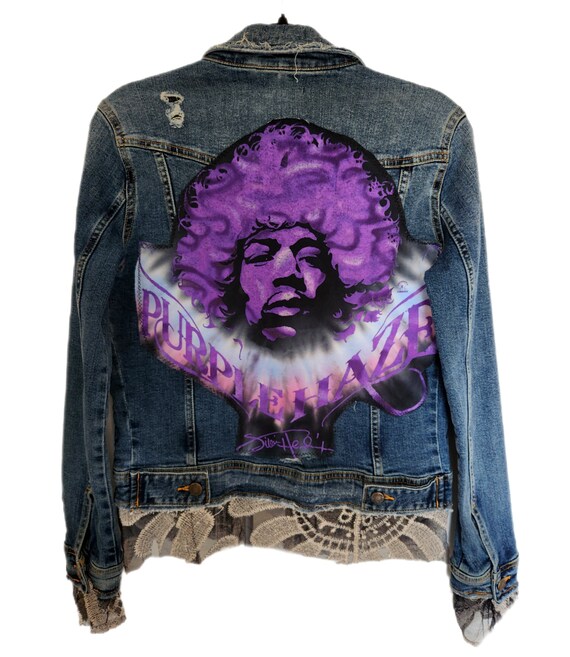 Veste rock n roll en jean pour femme taille S Etsy France