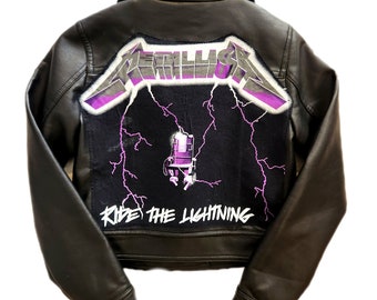 Girls faux leather Rock/ Metal jacket- size 6 years