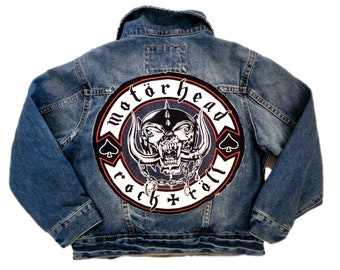 Kids denim Metal rock jacket- size 5/6 years