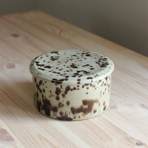 MADE TO ORDER Handmade Ceramic Butter Keeper: 7oz French Butter Bell, Speckled Glaze