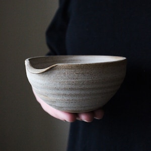MADE TO ORDER 1 cup handmade ceramic matcha bowl / 8oz mixing bowl / Pottery mixing bowl / Beige natural bowl / Japandi kitchenware