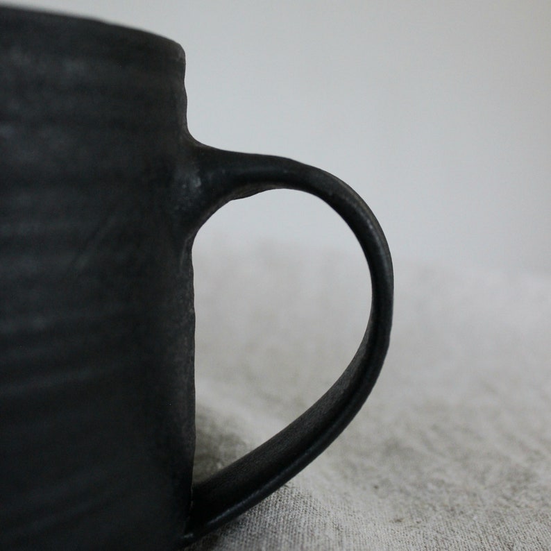 MADE TO ORDER 35 oz black matte ceramic pitcher / large ceramic pitcher / black carafe / Handmade pottery large pitcher / Scandinavian image 6