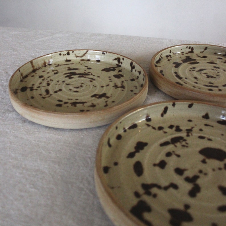 MADE TO ORDER dinner plates / Flat dinner plates / Fine dining kitchenware / Leopard plate / Pottery plates / Modern Scandinavian plates image 2