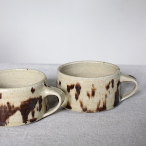 MADE TO ORDER 8 oz handmade mug / cappuccino mug with handle / ceramic cappuccino cup / Speckled cup / coffee cup / earthy boho mug