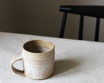 3.5 oz beige matte espresso cup / Handmade ceramic espresso mug / Double shot espresso mug / Ristretto cup / Wheelthrown espresso mug