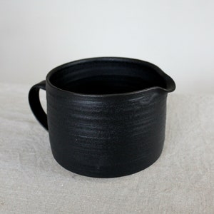 MADE TO ORDER 35 oz black matte ceramic pitcher / large ceramic pitcher / black carafe / Handmade pottery large pitcher / Scandinavian image 3