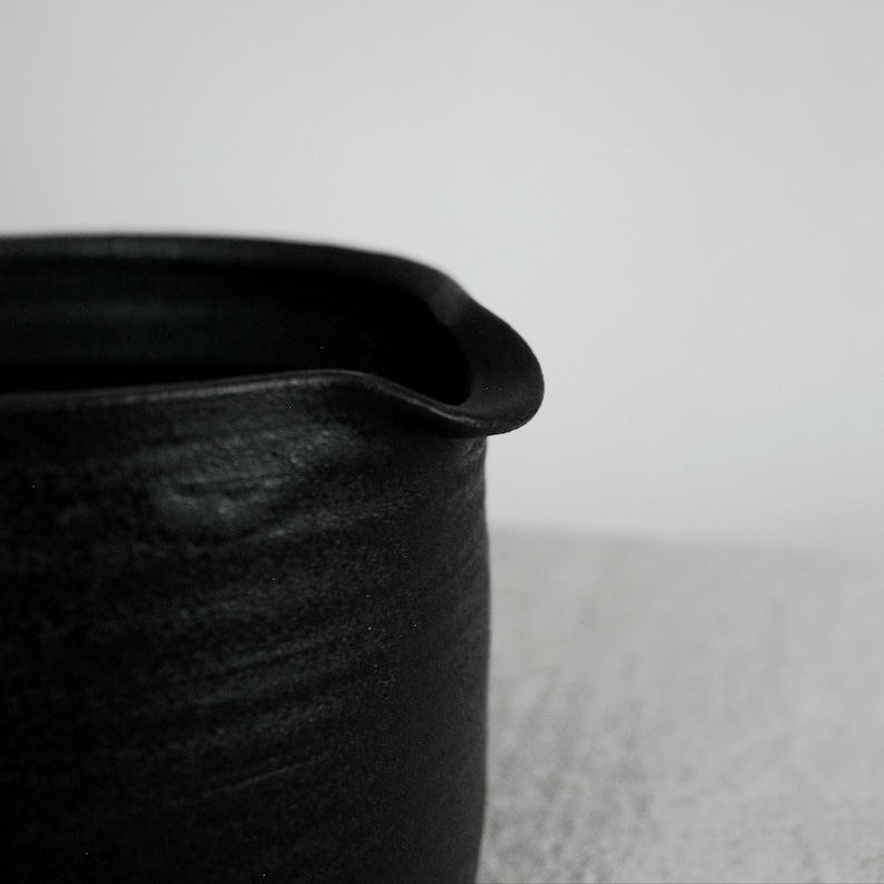 MADE TO ORDER 35 oz black matte ceramic pitcher / large ceramic pitcher / black carafe / Handmade pottery large pitcher / Scandinavian image 5