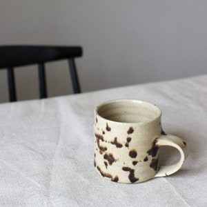 3.5 oz Espresso cup with handle / Speckled cortado cup / espresso cup ceramic / pottery handmade espresso mug