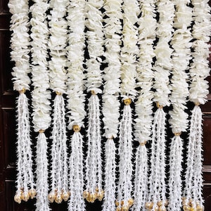 White Artificial Flower Garlands for Backdrops/Ceiling/Outdoor/Wedding/Mehendi/Haldi/Baby shower/ Housewarming Decorations