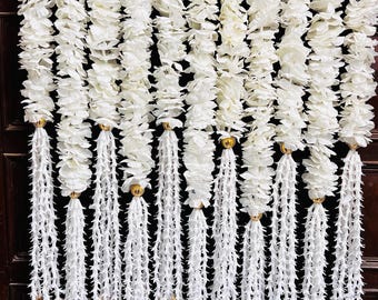 White Artificial Flower Garland: Wedding, Mehendi, Haldi Housewarming Decorations