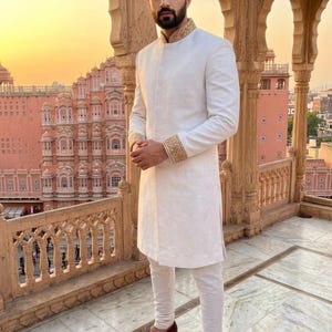Traditionella indiska Sherwani-loafers, present till marskalkar, handgjorda läderskor i Jaipur bild 2