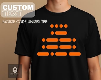 Morse code shirt, Unisex Custom Morse code Tees, Morse code gift customized tshirt, Army tees, Morse Code Cuss Word tshirts, funny shirts