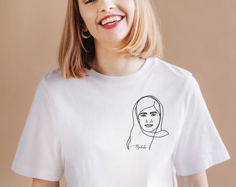 Malala shirt Malala line drawing tshirt Woman tshirt Feminist TShirt badass Women Girl Power Feminist Unisex Shirt Ruth Bader girl power tee