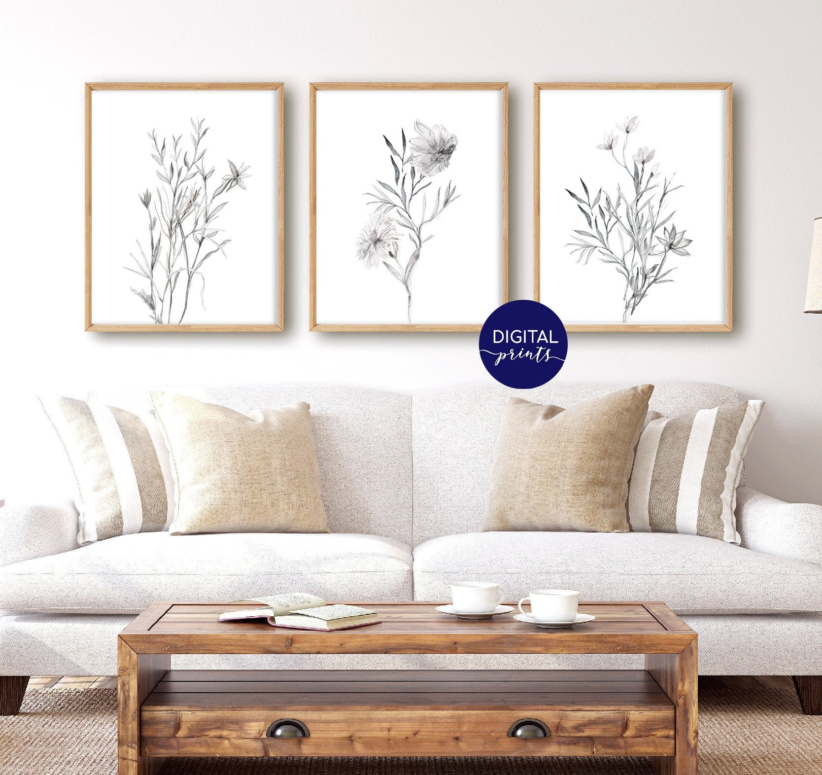 Set of 3 Botanical Prints Botanical Art Modern Art Print | Etsy
