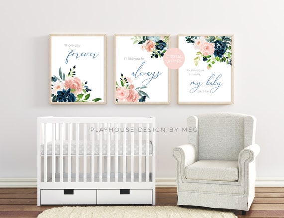 nursery floral wall art
