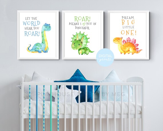 Digital Prints Prints Set of 3 Kids Room Wall Decor Dream Big Print ...