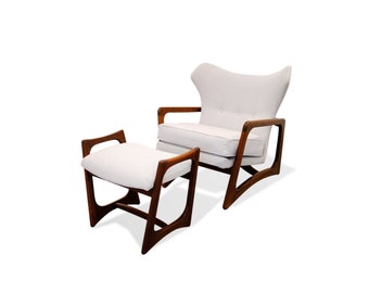 Adrian Pearsall Lounge Chair Model 2466-C and Ottoman