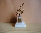 Vintage Natural Stone Marble and Brass Mix Like Sun Clock Home Decor Library stand Decor Cabinet decor interior Sun Clock Ornaments