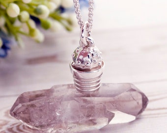 Silver Cactus Necklace | Handmade Jewellery | Cactus Charm Pendant | Succulent Gift | Cute Necklace