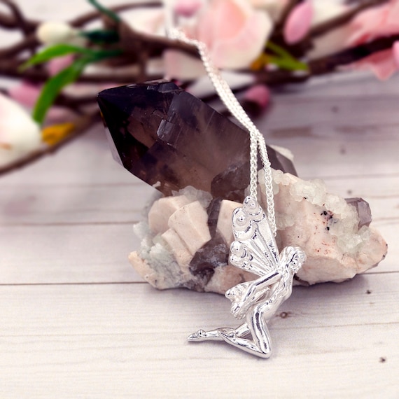 PS: Glamour Fairy Silver Pendant 妖精の魅惑 Fairy Angel 925 Sterling Silver Fairy Necklace For Women Jewelry