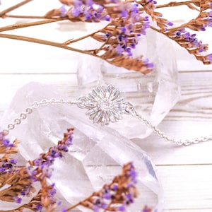 Silver Daisy Bracelet | Handmade Jewellery | Flower Bracelet | Recycled Silver | Eco Friendly Bracelet | Valentine&#39;s Day Gift