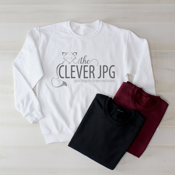 Download Free Gildan 18000 White Maroon Multiples SweaT-Shirt ...