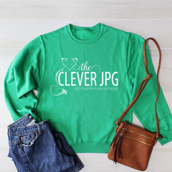 Gildan 18000 Green SweaT-Shirt Mockup Christmas Winter Mock Up