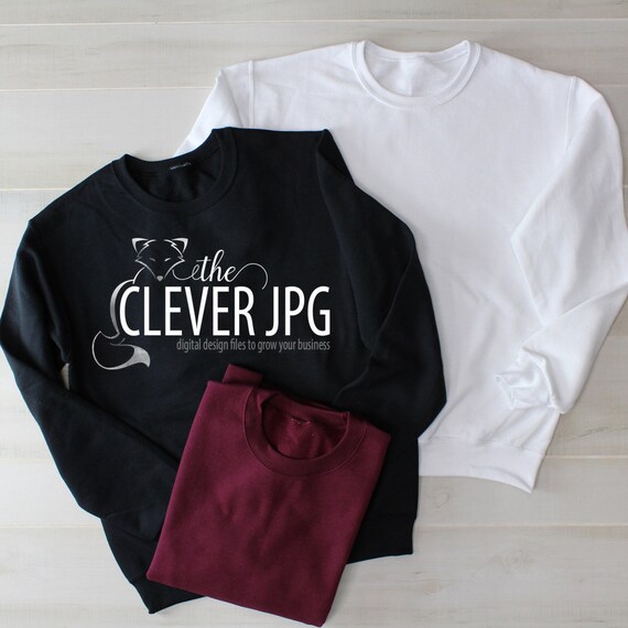 Free Gildan 18000 Maroon Black SweaTShirt Mockup