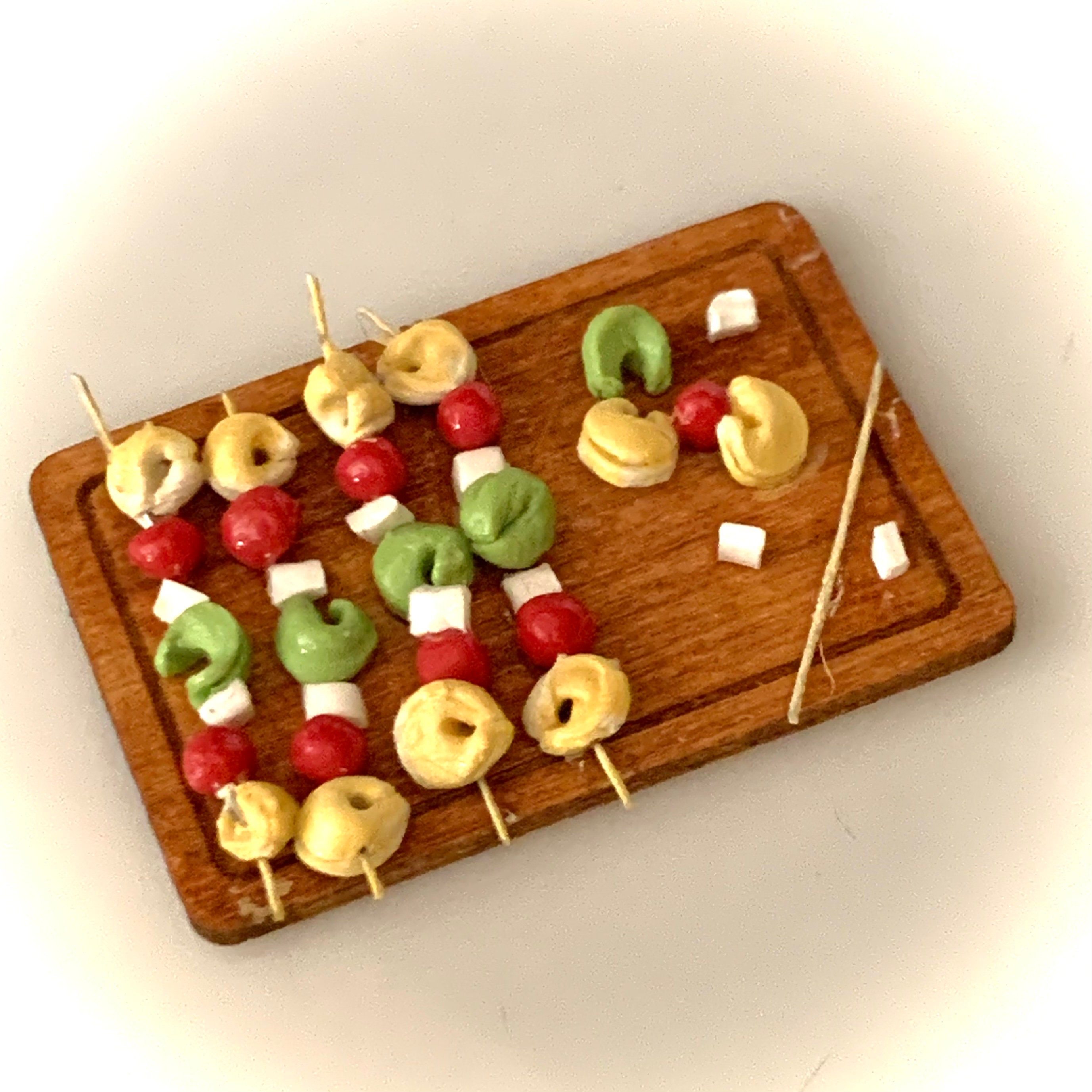 Tortellini skewers large board