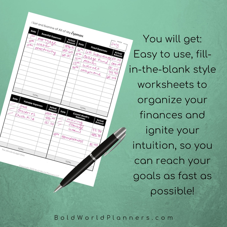 diary and budget planner