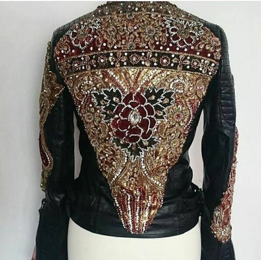 Boho Leather Jacket - Etsy